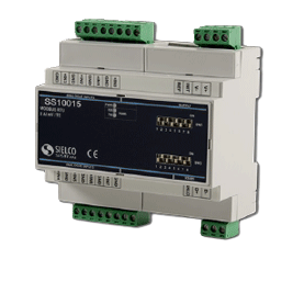 SS 10015 Distributed I/O Device in a 6 DIN Module Box, 4 Inputs for mA + 4 Inputs for Volt via RS-485